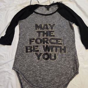 Rock & Republic Black and Gray Short Sleeve Tee